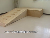 スロープの昇り降り