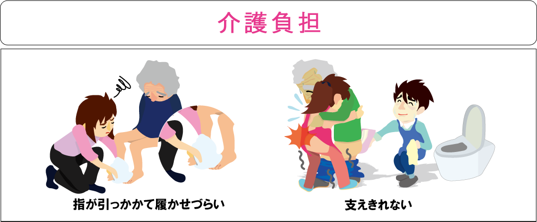 排泄用品による負担軽減